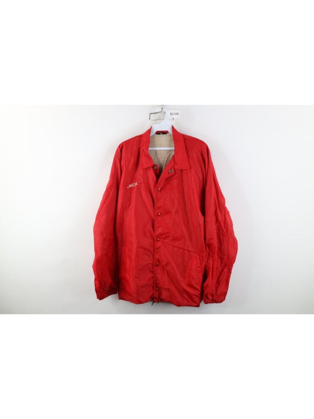 Vintage 70s Streetwear Mens XL Distressed Lined Chain Stitch Coaches Jacket USA